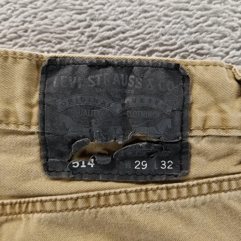 Levis 514 Jeans Mens 29x32 Beige Regular Straight‎ Light Wash Casual Comfort
